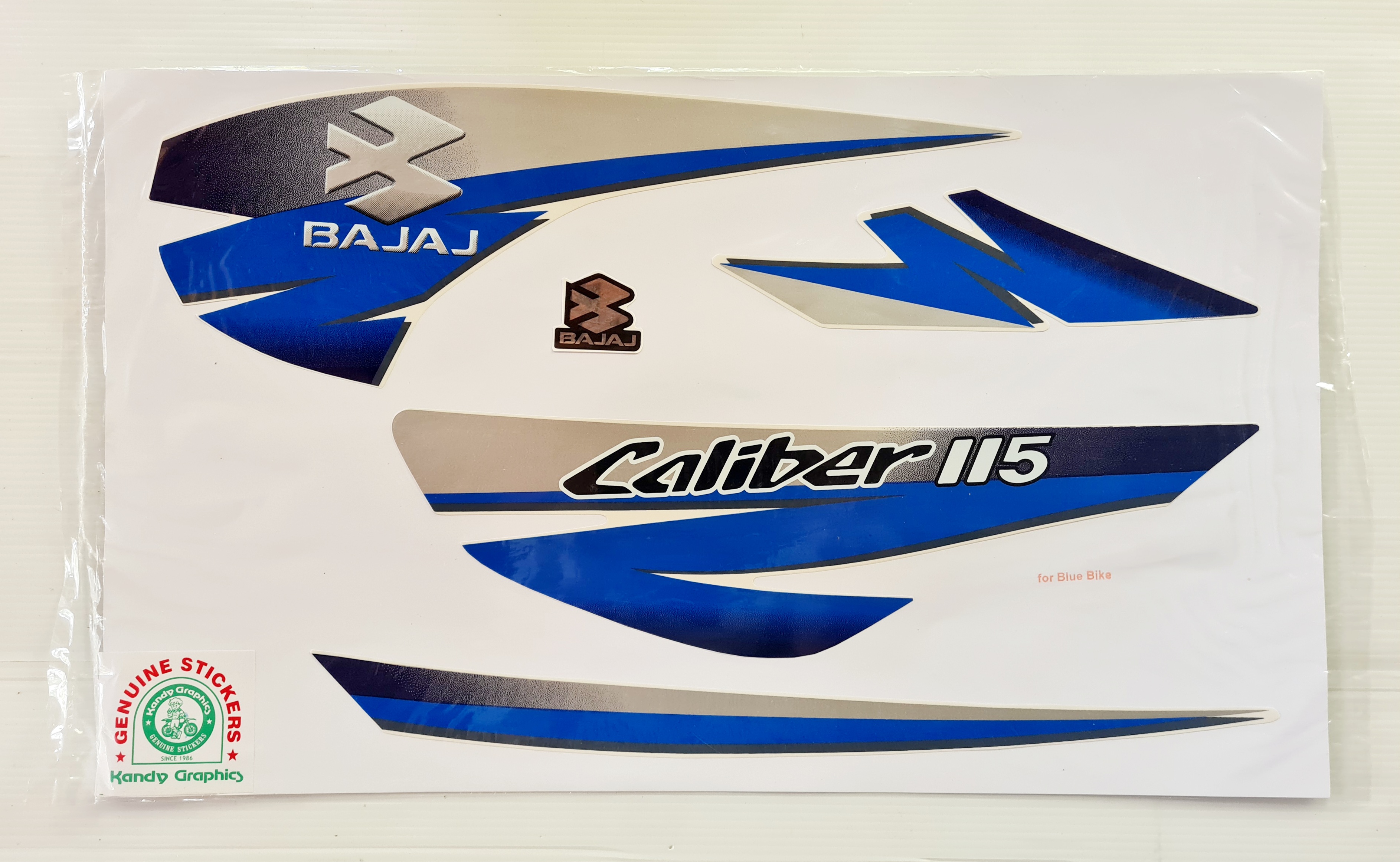 Bajaj Caliber 115 (For Blue Bike) — CALIBER sticker Sri Lanka